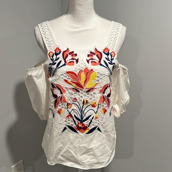 Tanya Taylor Marja Top Blouse Shirt Size 4 - Picture 9 of 12